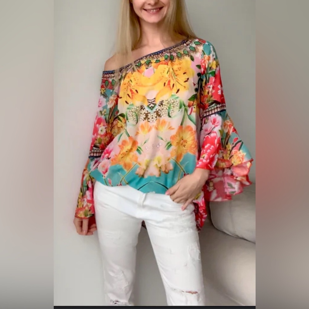 RANEE’S Off Shoulder Floral Top Sz Large